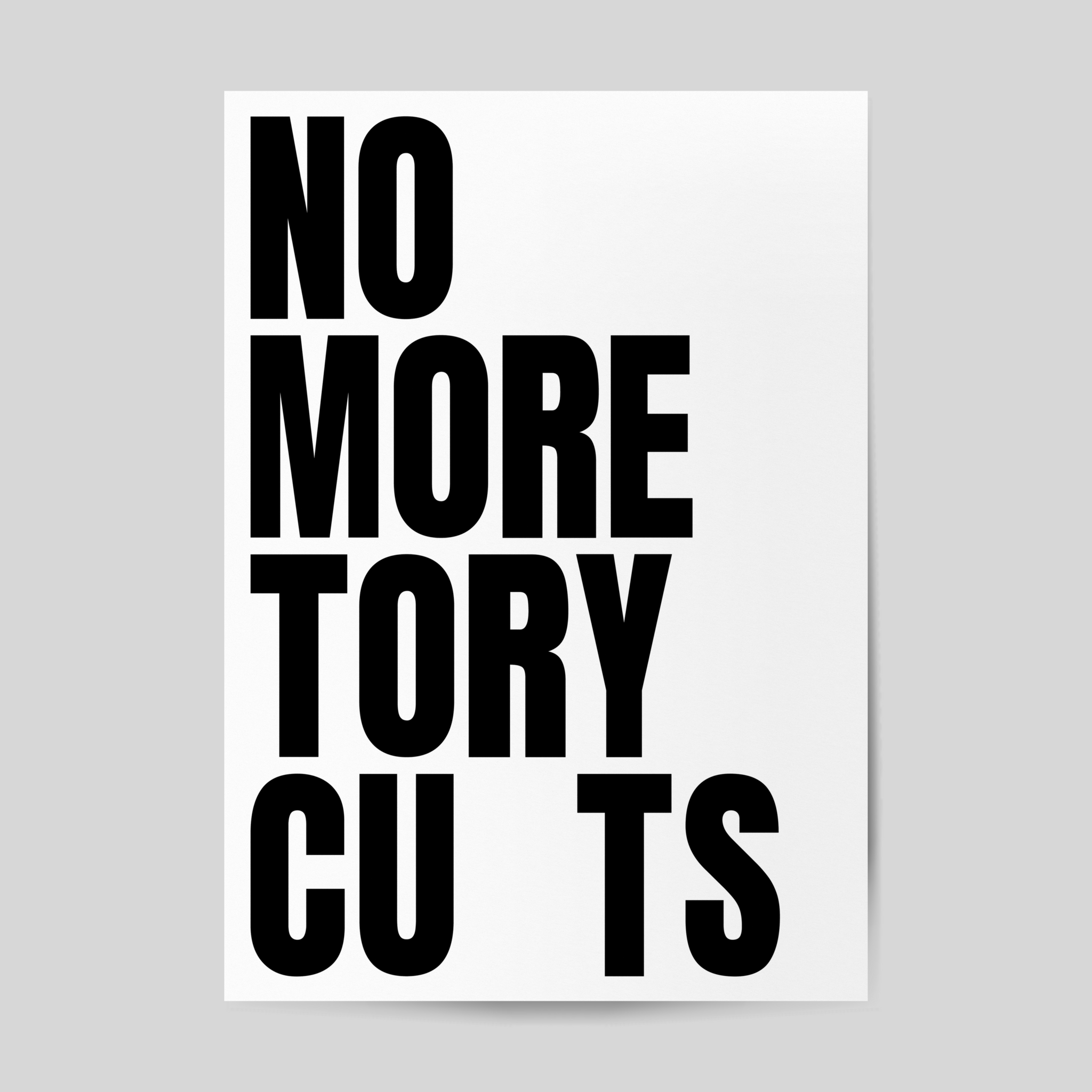 NO MORE TORY CU TS