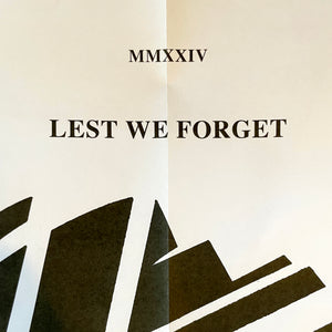 LEST WE FORGET MMXXIV