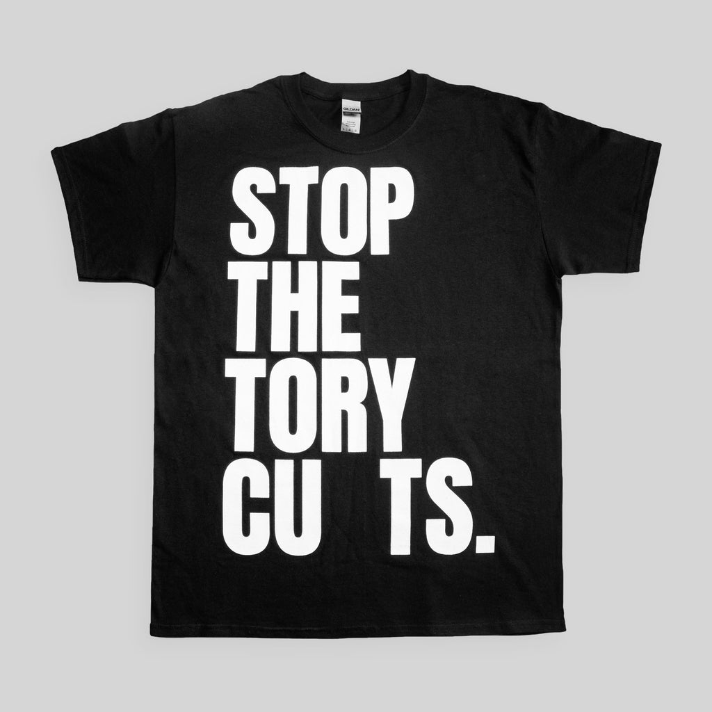 STOP THE TORY CU TS TEE BLACK