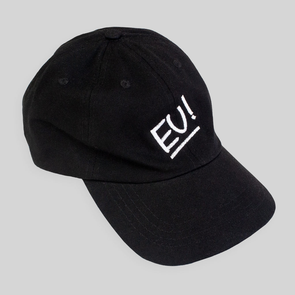 EU! EMBROIDERED CAP BLACK